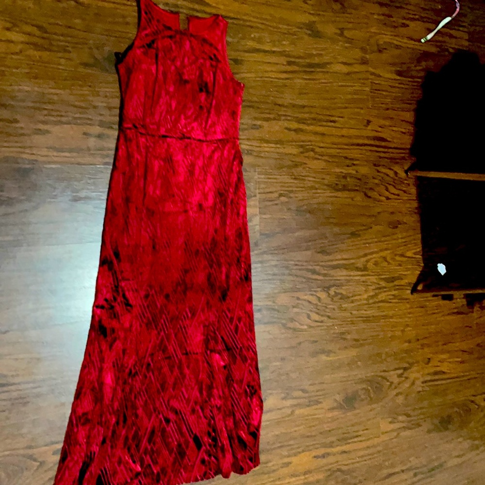 Burgundy long formal dress